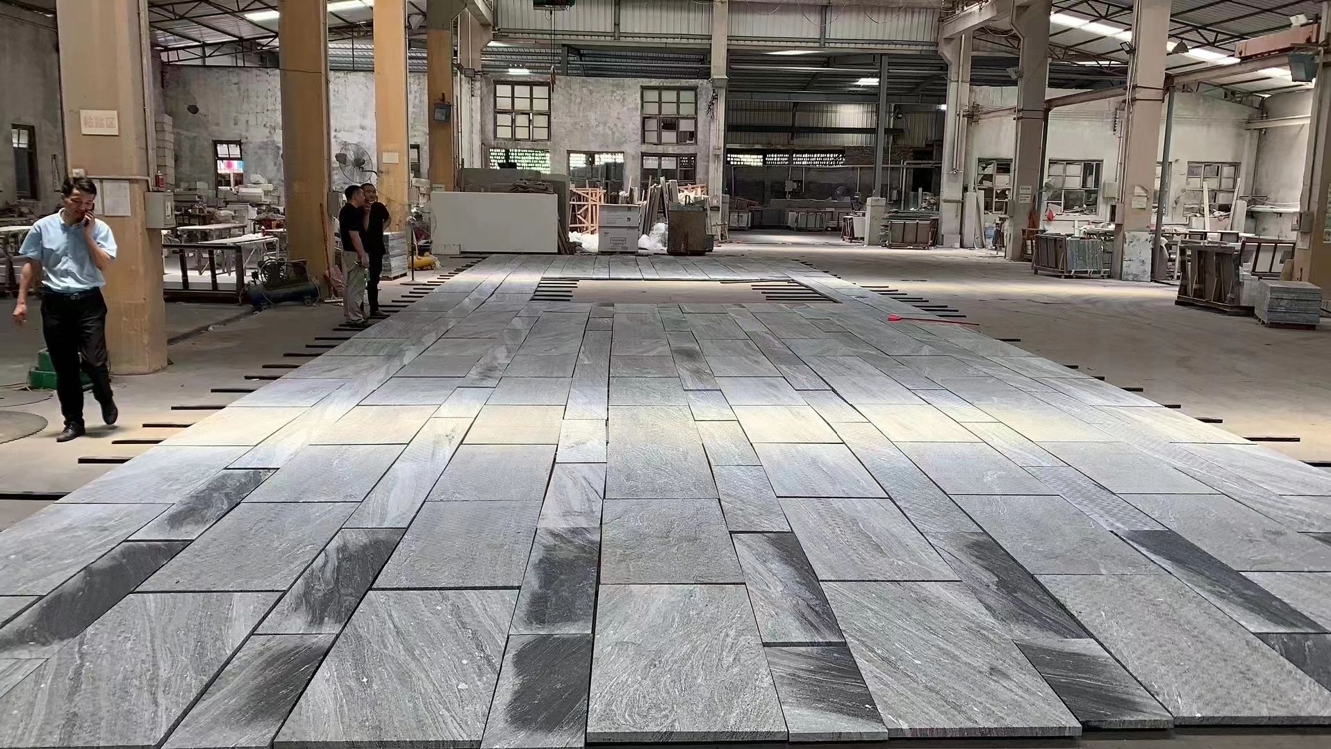 石材浪淘沙樓梯效果圖